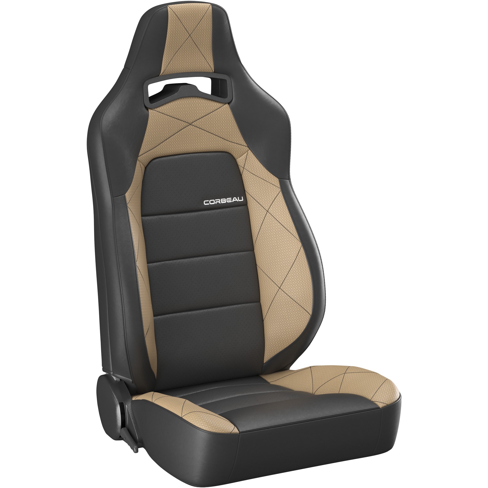 Corbeau Trailcat Seats with Black Vinyl / Beige HD Vinyl 44914pr