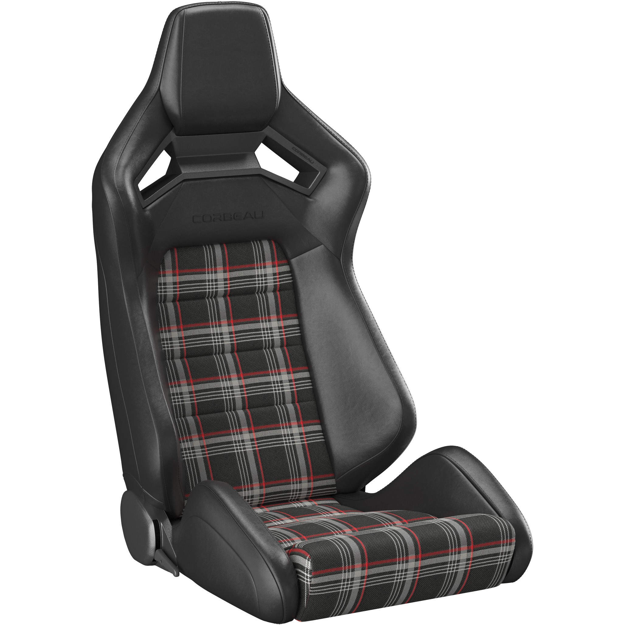 Corbeau RRX Seats with Black Vinyl / Red Plaid 55022pr