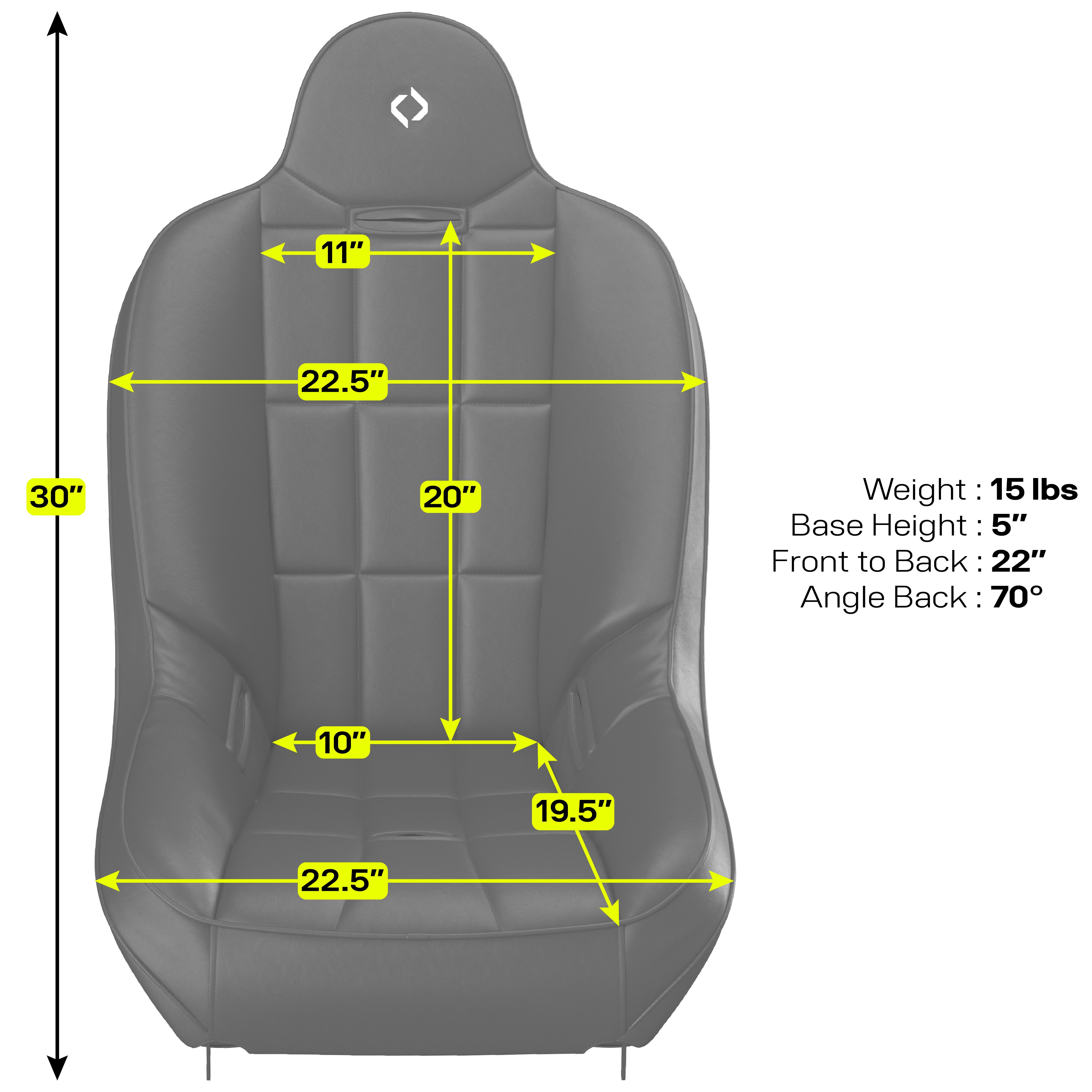 Corbeau Baja SS Seat with Black Vinyl 65401 image 5