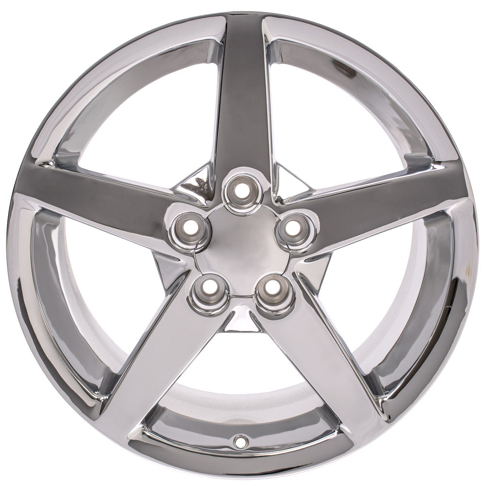 OE Wheels 18 Replica Wheel CV06 C6 Rim 18x9.5 Chrome Wheel Chevrolet Corvette (front only) 2005-2013 cv06a-18095-5475-58c image 2