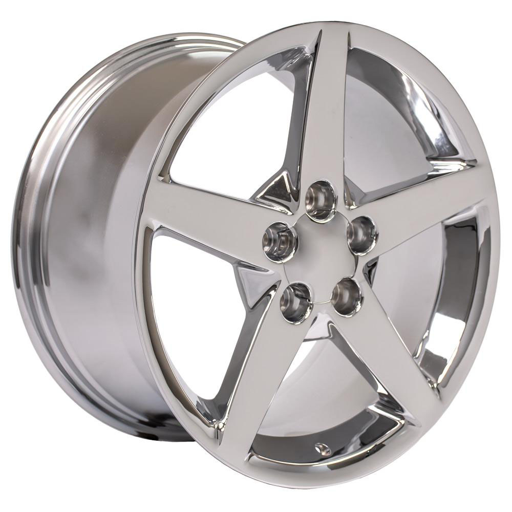 OE Wheels 18 Replica Wheel CV06 C6 Rim 18x9.5 Chrome Wheel Chevrolet Corvette (front only) 2005-2013 cv06a-18095-5475-58c image 3