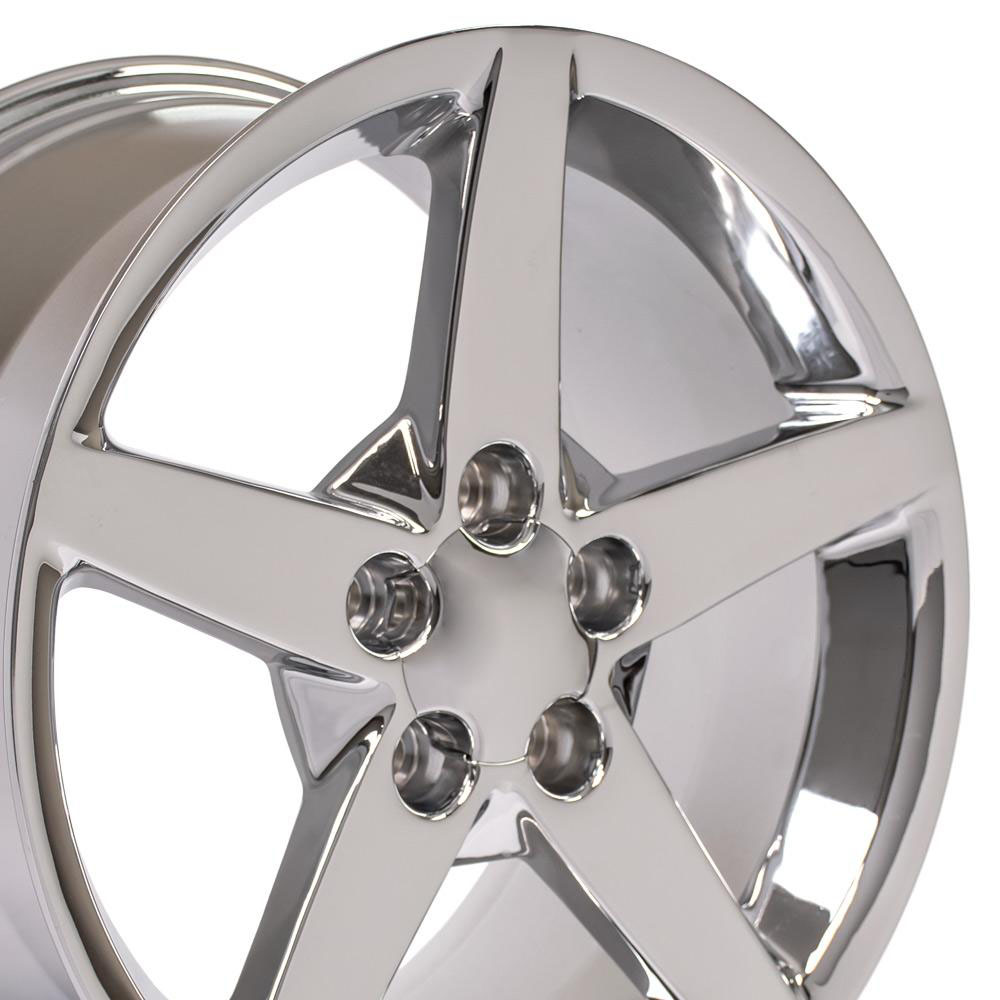 OE Wheels 18 Replica Wheel CV06 C6 Rim 18x9.5 Chrome Wheel Chevrolet Corvette (front only) 2005-2013 cv06a-18095-5475-58c