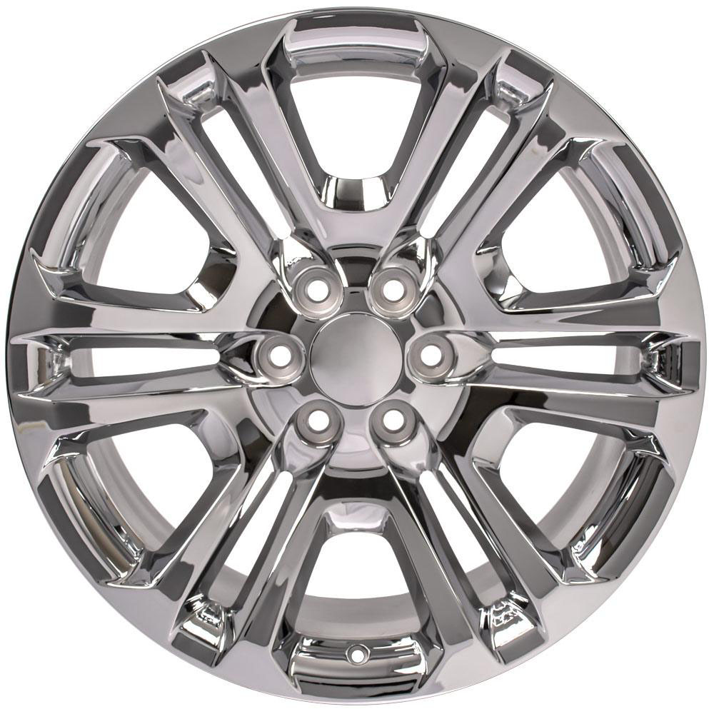 OE Wheels 22 Replica Wheel CV99 GMC Sierra Rim 22x9 Chrome Wheel GMC Sierra 1500 1999-2018 cv99-22090-6550-24c image 2