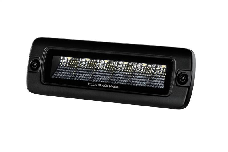 Hella Universal Black Magic 6 L.E.D. Flush Mount Mini Light Bar - Flood Beam 358176221 image 14