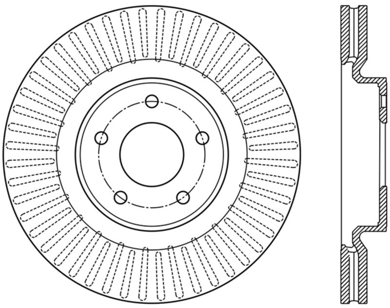 Stoptech 126.42120SR StopTech Infiniti Q50 Sport Slotted Brake Rotor, Front Right; 20142015