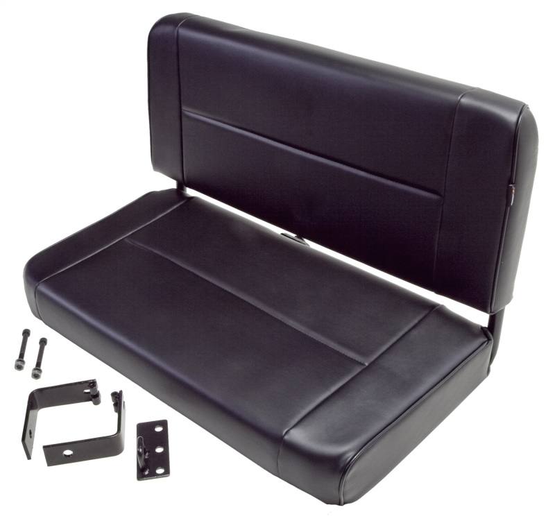 Rugged Ridge Fixed Rear Seat Black 55-95 Jeep CJ / Jeep Wrangler 13461.01 image 2