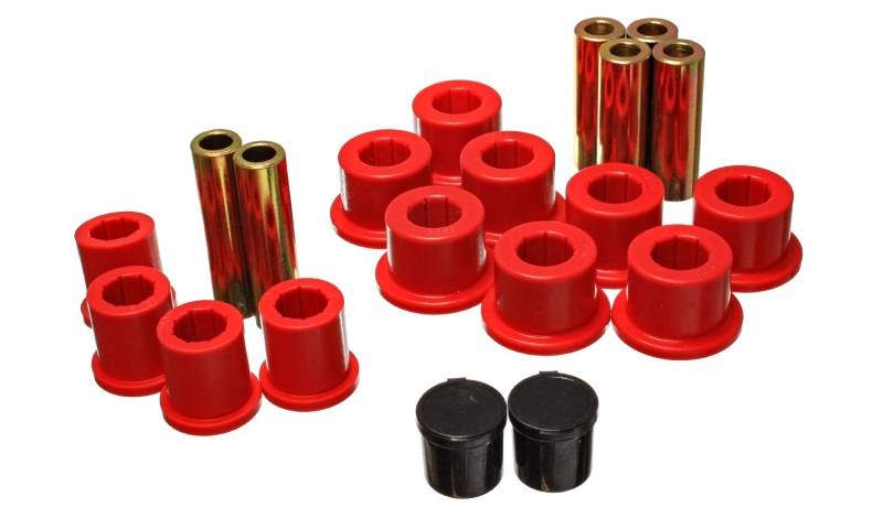 Energy Suspension Rear Spring Bushing Set - Red 5.2118r