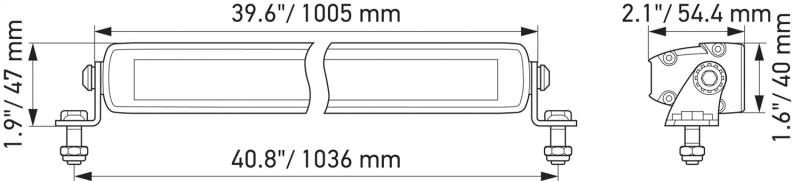 Hella Universal Black Magic 40in Thin Light Bar - Driving Beam 358176321 image 15