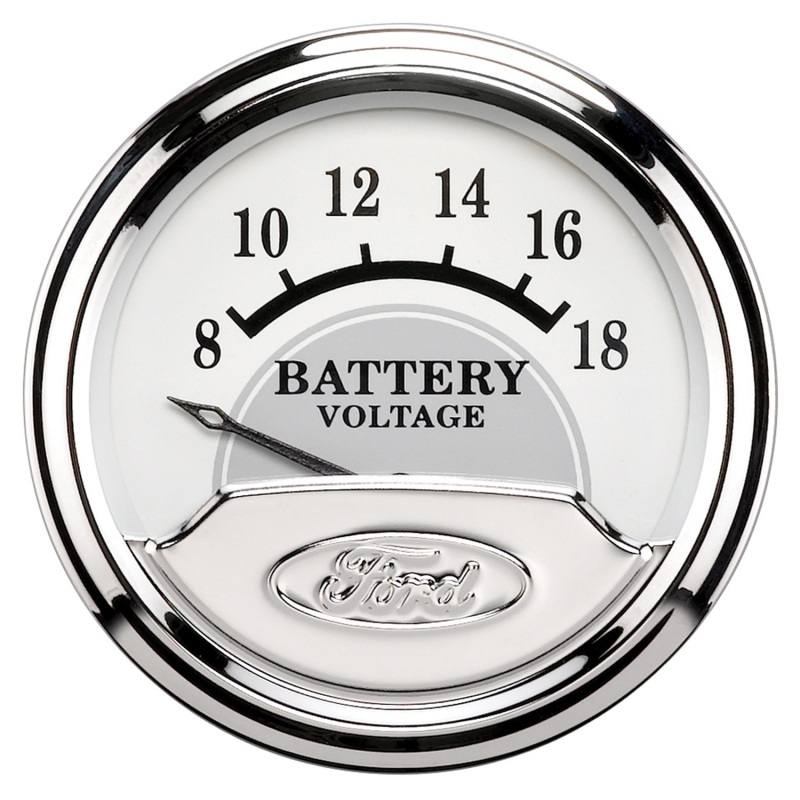 Autometer Ford Masterpiece 2 1/16in Electronic 18V Voltmeter Gauge 880354