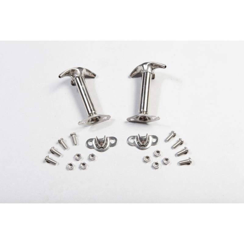 Rugged Ridge 41-95 Jeep CJ / Jeep Wrangler Hood Catch Kit Stainless 11116.01 image 2