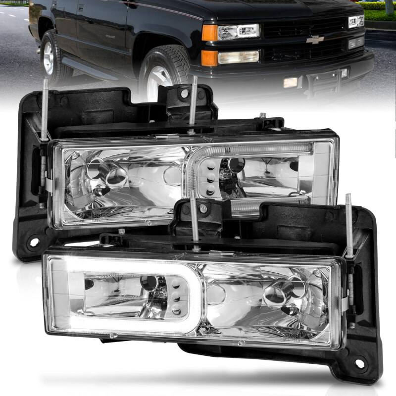ANZO 1999-2000 Cadillac Escalade Crystal Headlights 111499 image 2