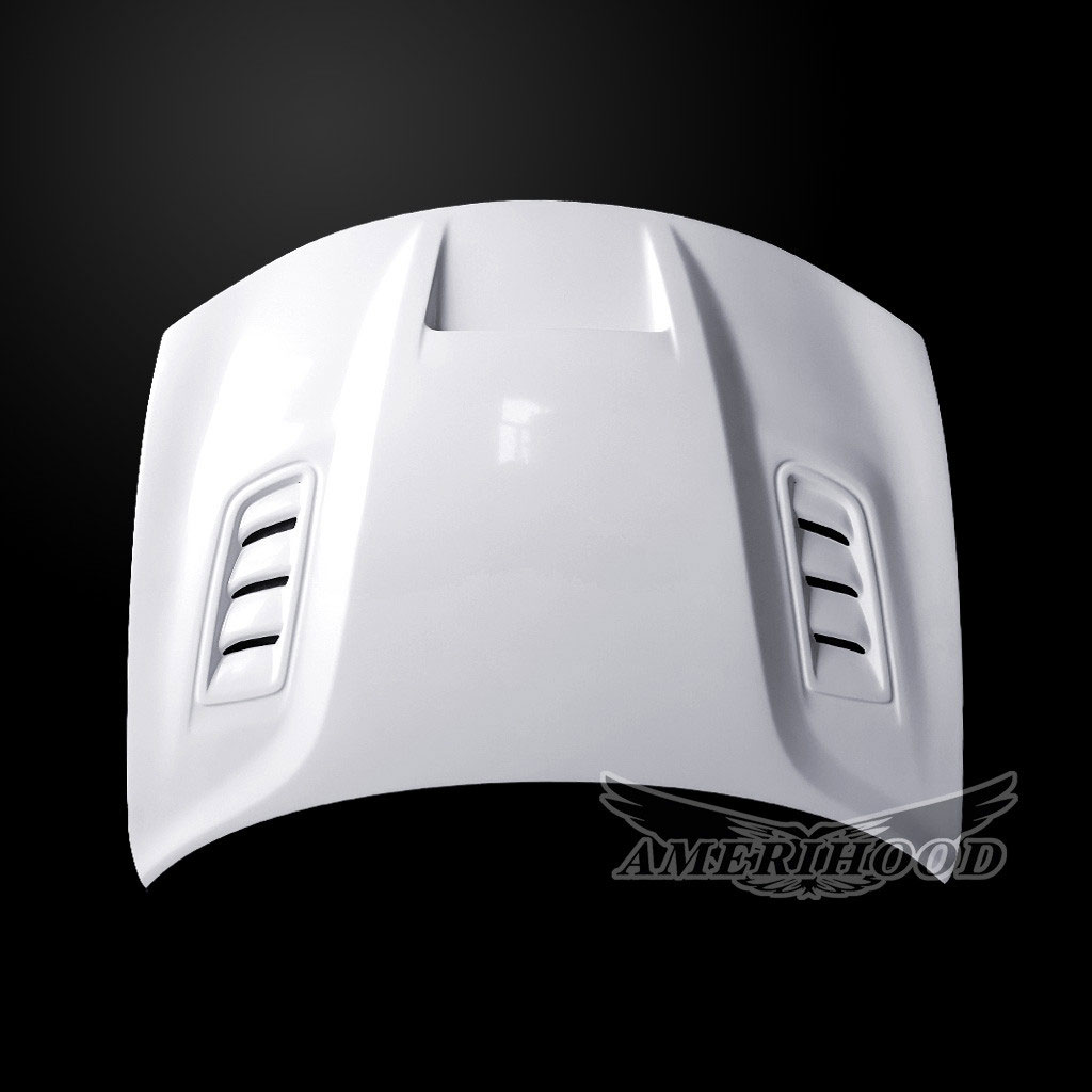 Amerihood Dodge Charger SRT2 Style Functional Heat Extractor Ram Air Hood DC15AHSRT2FHW image 4