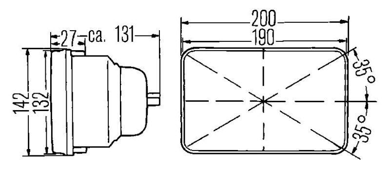Hella E-Code 5in x 7in H4 Conversion Headlamp Kit 003427861 image 4