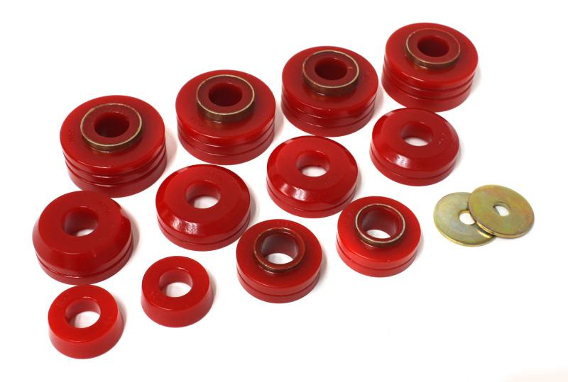 Energy Suspension Fd 4Wd Body Mounts - Red 4.4104r image 3