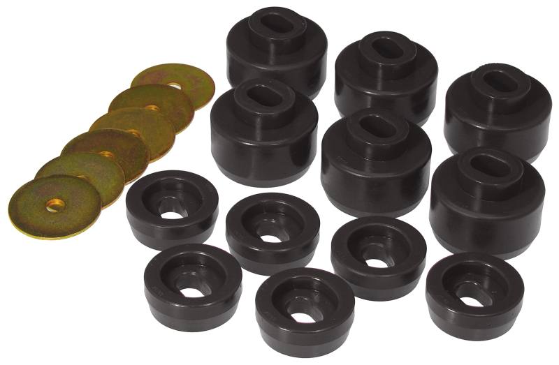 Prothane 07-14 Chevy Silverado Body Mount 12 Bushing Kit - Black 7-147-BL