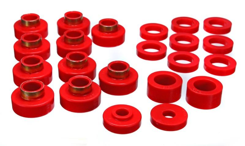 Energy Suspension Cj5-7 Body Mounts - Red 2.4102r