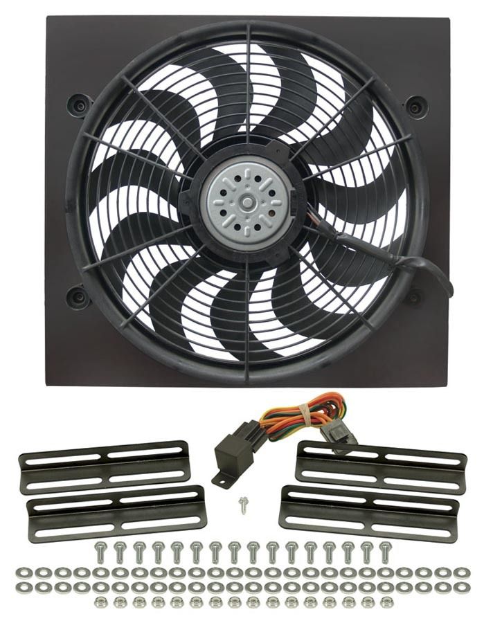DERALE 17in High Output RAD Fan Single 2 Spd Puller 16919