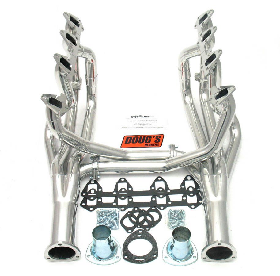 DOUGS HEADERS 66-70 BBF 390-428 Header Silver Long Tube d627