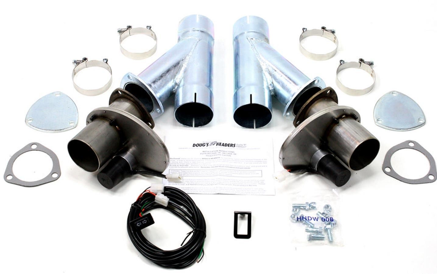 DOUGS HEADERS Electric Exhaust Cut-Outs - 3.00 (Pair) dec300ak