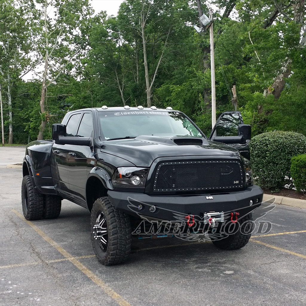 Amerihood Dodge Ram 2500 SSK Style Functional Heat Extractor Vented Hood DR10AHSSKFHW25 image 9