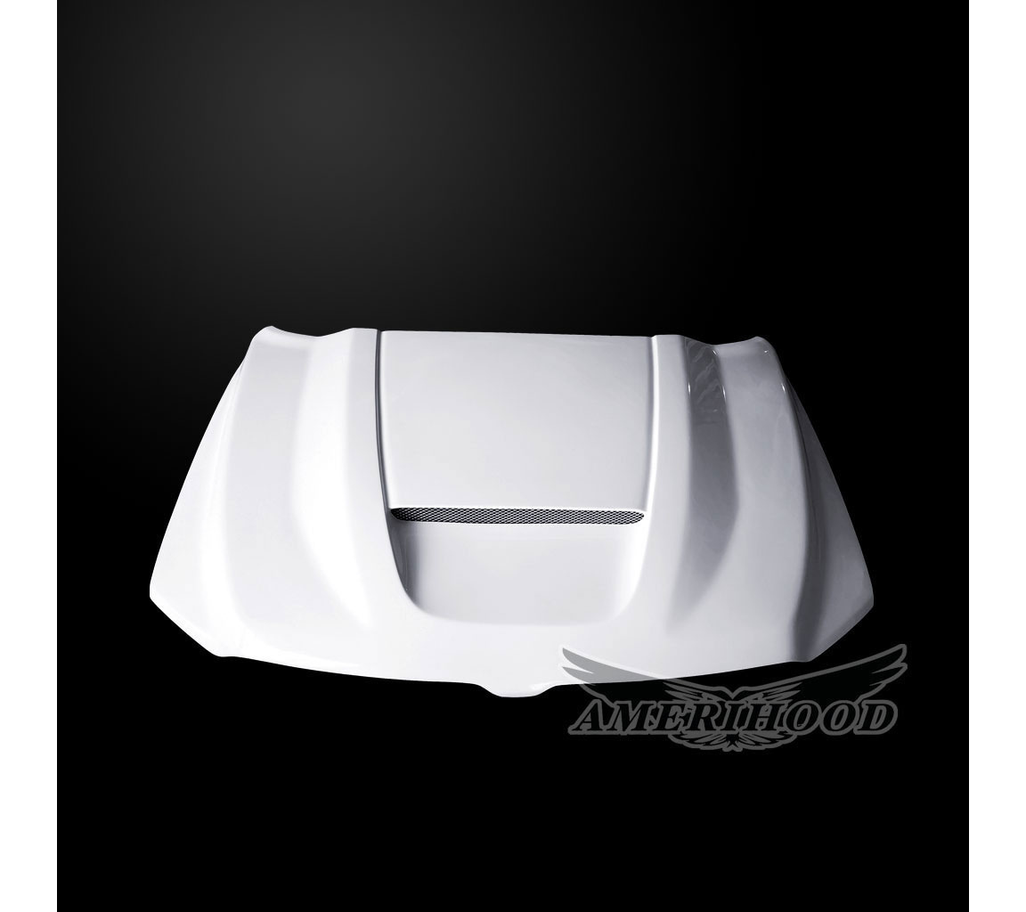 Amerihood Dodge Ram 1500 SRT Type Style Functional Ram Air Hood DR1519AHSRTFHW image 2