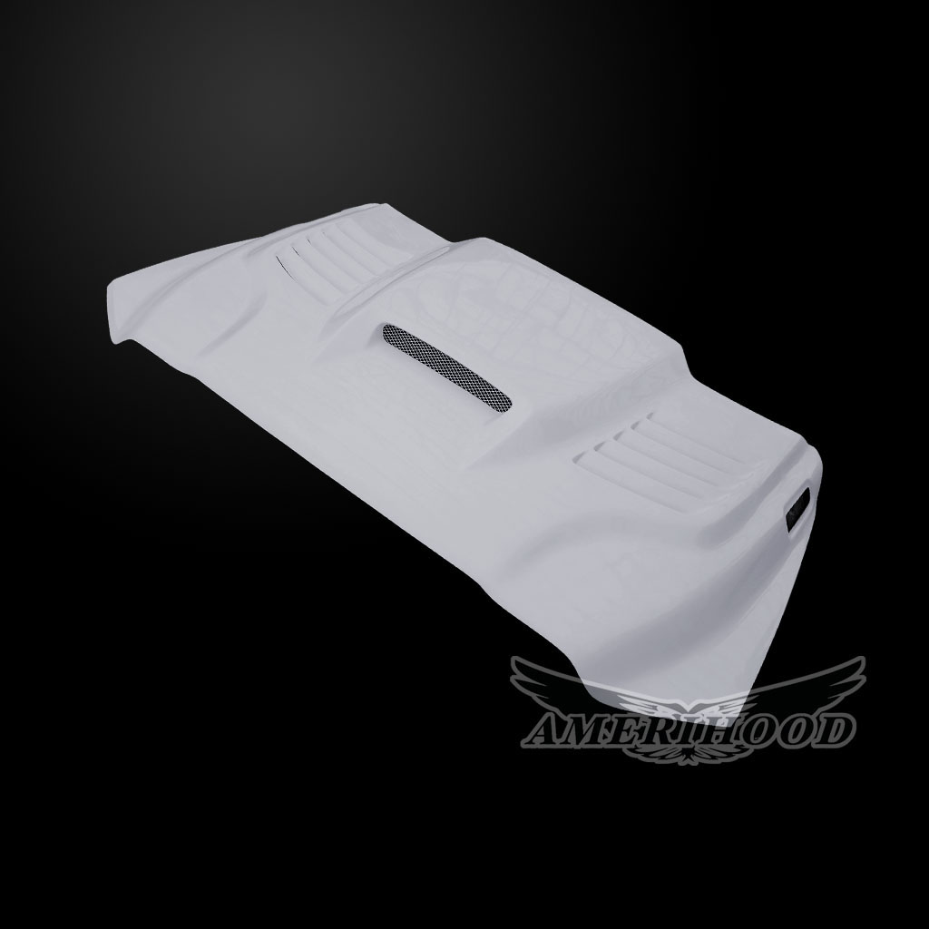 Amerihood Dodge Ram 2500 SSK Style Functional Heat Extractor Vented Hood DR2519AHSSKFHW