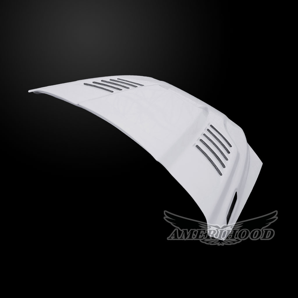 Amerihood Dodge Ram 2500 SSK Style Functional Heat Extractor Vented Hood DR2519AHSSKFHW image 2