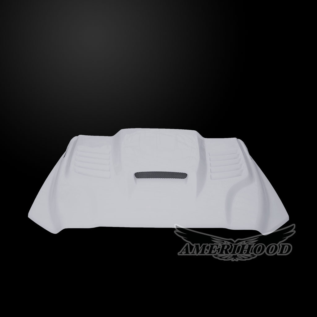 Amerihood Dodge Ram 2500 SSK Style Functional Heat Extractor Vented Hood DR2519AHSSKFHW image 3
