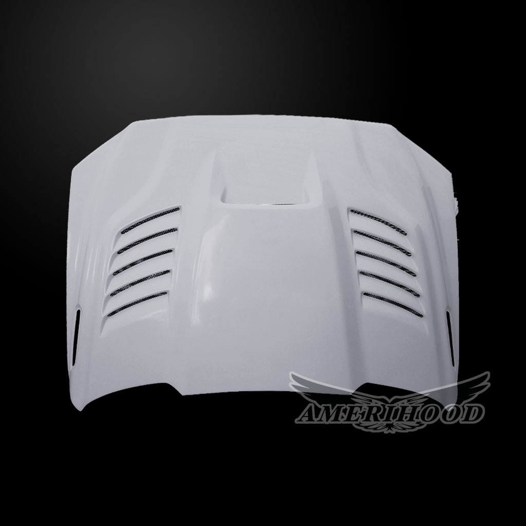 Amerihood Dodge Ram 2500 SSK Style Functional Heat Extractor Vented Hood DR2519AHSSKFHW image 4