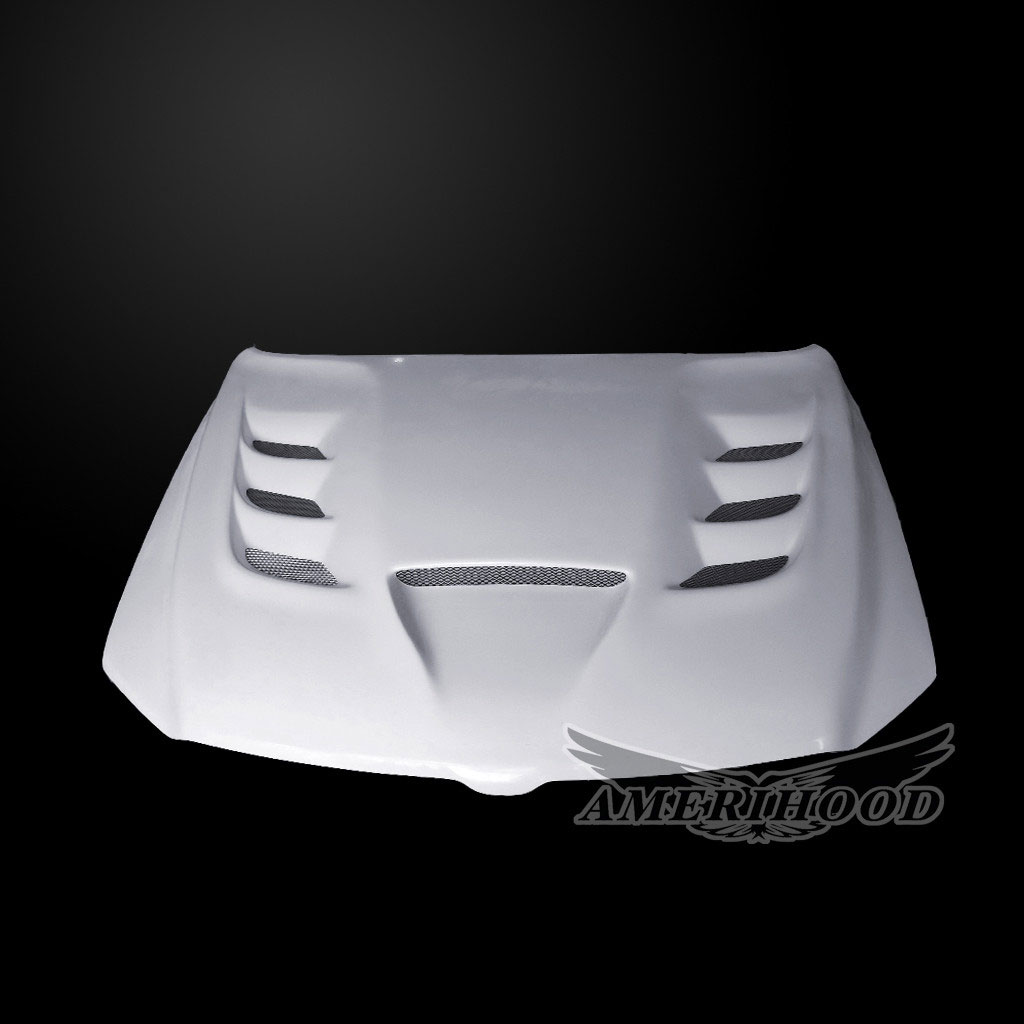 Amerihood Dodge Ram 1500 Type VIP Style Functional Ram Air Heat Extractor Hood DR1519AHVIPFHW image 2