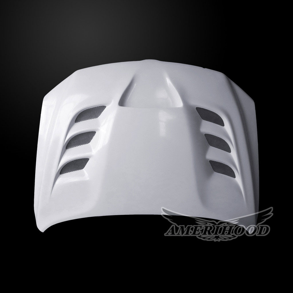 Amerihood Dodge Ram 1500 Type VIP Style Functional Ram Air Heat Extractor Hood DR1519AHVIPFHW image 3