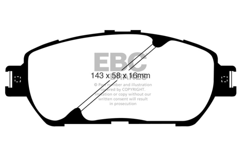 EBC 02-03 Lexus ES300 3.0 Redstuff Front Brake Pads dp31674c