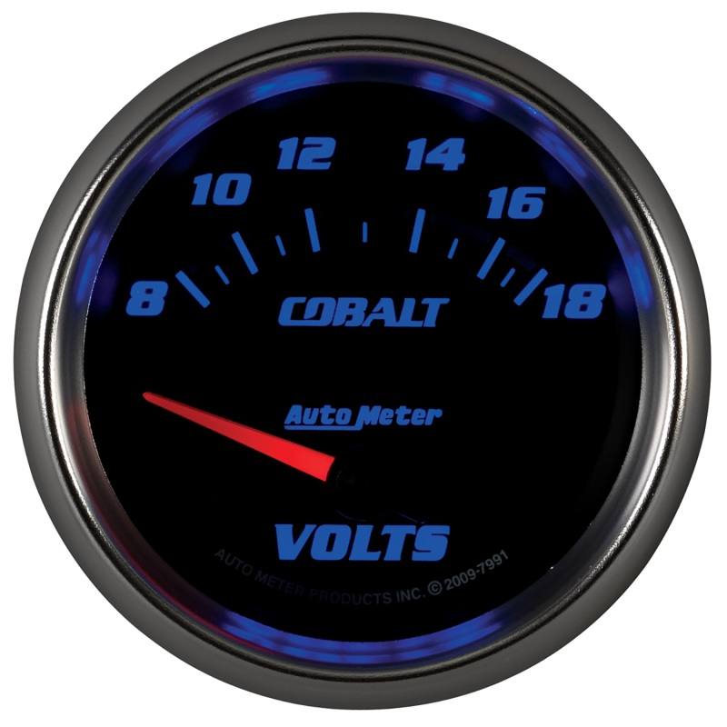 AutoMeter Gauge Voltmeter 2-5/8in. 18V Electric Cobalt 7991 image 3