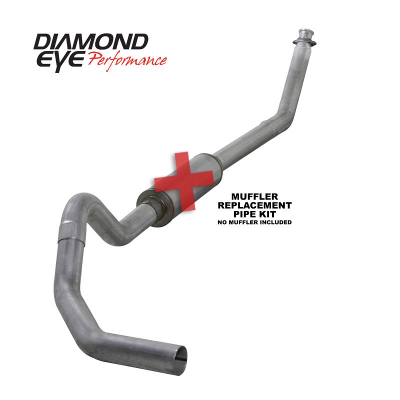 Diamond Eye KIT 4in TB MFLR RPLCMENT PIPE SGL AL: 94-02 DODGE CUMMINS 5.9L k4212a-rp image 4