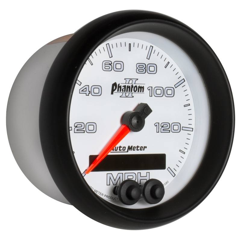 Autometer Phantom II 3-3/8in 0-140MPH In-Dash Electronic GPS Programmable Speedometer 7580 image 6
