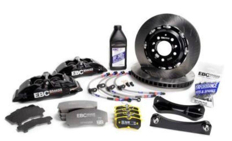 EBC Racing 2016+ Mazda MX-5 (ND) Black Apollo-4 Calipers 330mm Rotors Front Big Brake Kit bbk027blk1 image 2