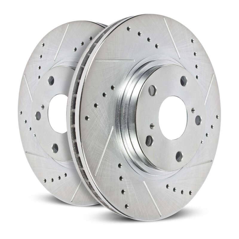 Power Stop 73-74 Buick Apollo Front Evolution Drilled & Slotted Rotors - Pair ar8200xpr image 2