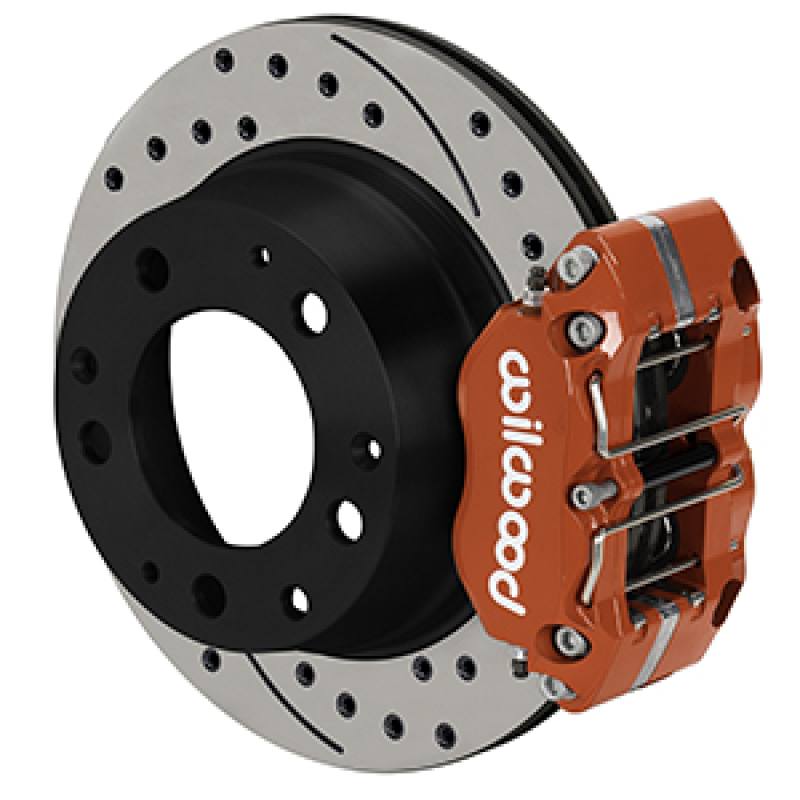 Wilwood 69-83 Porsche 911 Narrow Dynapro-P Radial Rear Brake Kit Red Caliper SRP Drill & Slot Rotor 14016680dr
