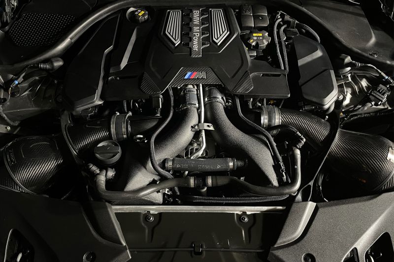 CSF 16-21 BMW M5 (F90) / 17-21 BMW M8 (F91/F92/F93) Twin Charge-Air-Cooler Set - Crinkle Black 8178 image 12
