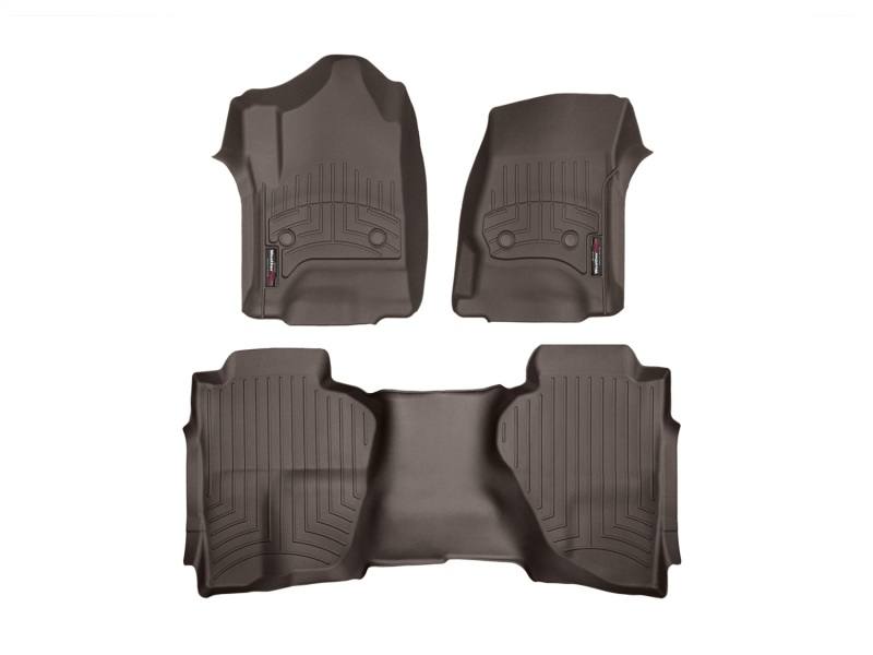 WeatherTech 2014+ Chevrolet Silverado Cocoa Front & Rear Floorliners 476071475423