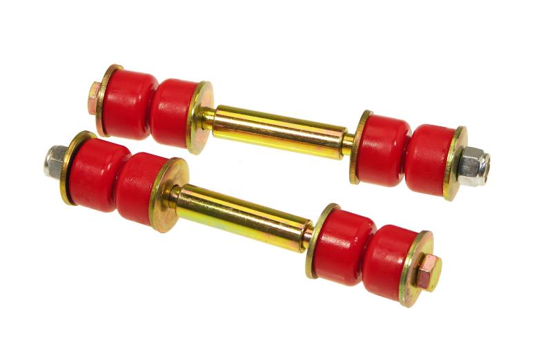 Prothane Universal End Link Set - 3 3/4in Mounting Length - Red 19-404