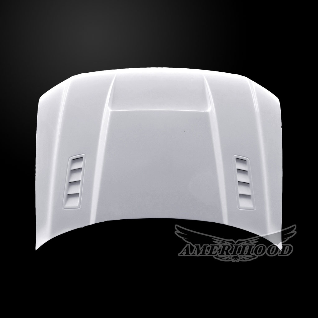 Amerihood Ford F-150 SMS Style Functional Ram Air Cooling Hood F1504AHSMSFHW image 4
