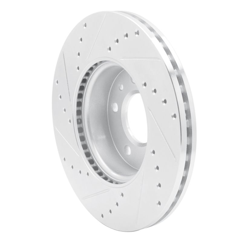 R1 13-25 Cadillac ATS Front Right Drilled & Slotted Silver Brake Rotor 631-46033R image 4