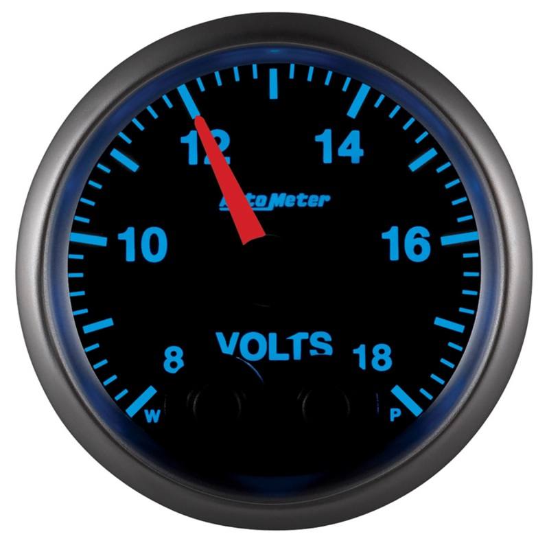 Autometer Elite 52.4mm Peak & Warn w/ Electronic Control 8-18 Volt Voltmeter 5683 image 4