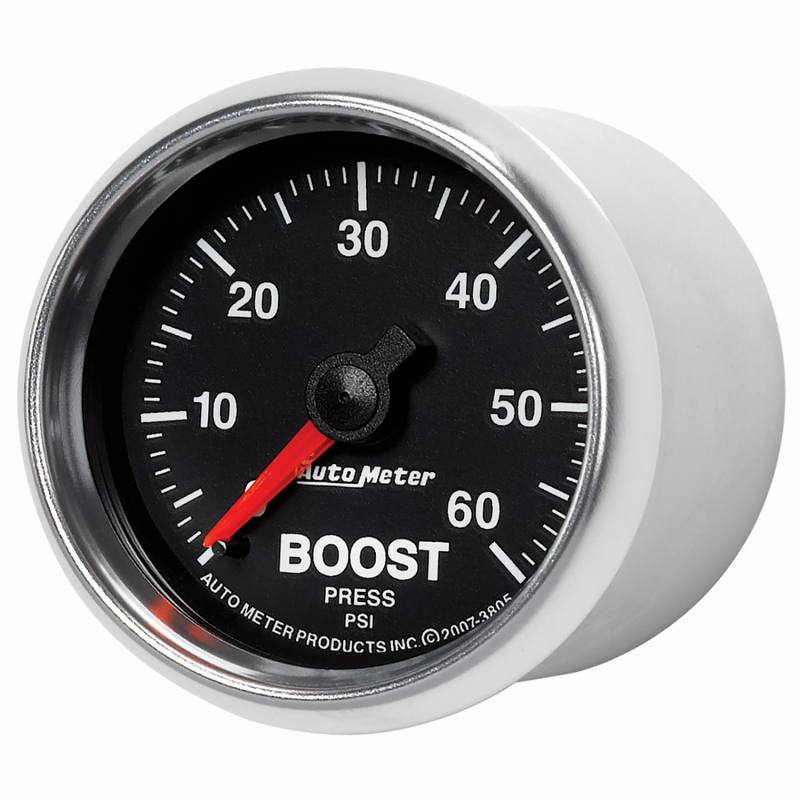 Autometer GS 52mm 0-60 psi Mechanical Boost Gauge 3805 image 2