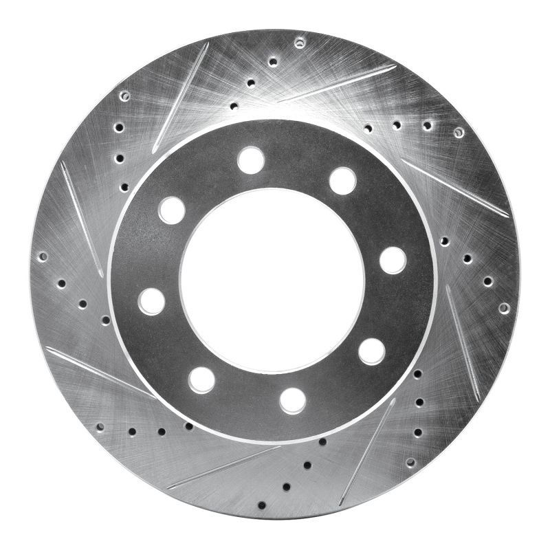 R1 09-25 Dodge Ram 3500 Front Left Drilled & Slotted Silver Brake Rotor 631-40110L