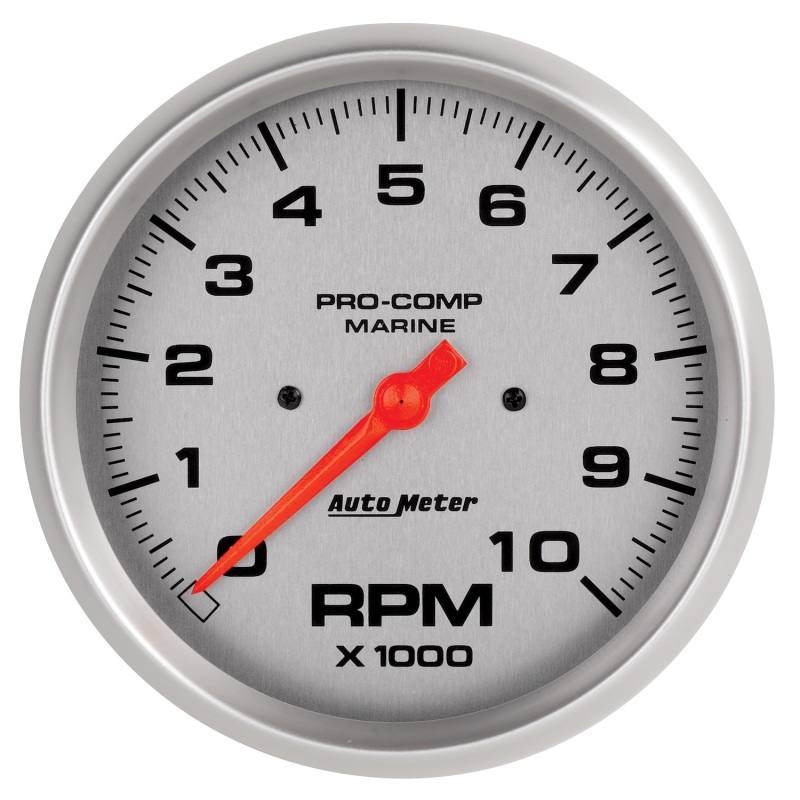 AutoMeter 5in U/L Tachometer Gauge 10000 RPM Silver 200801-33 image 2