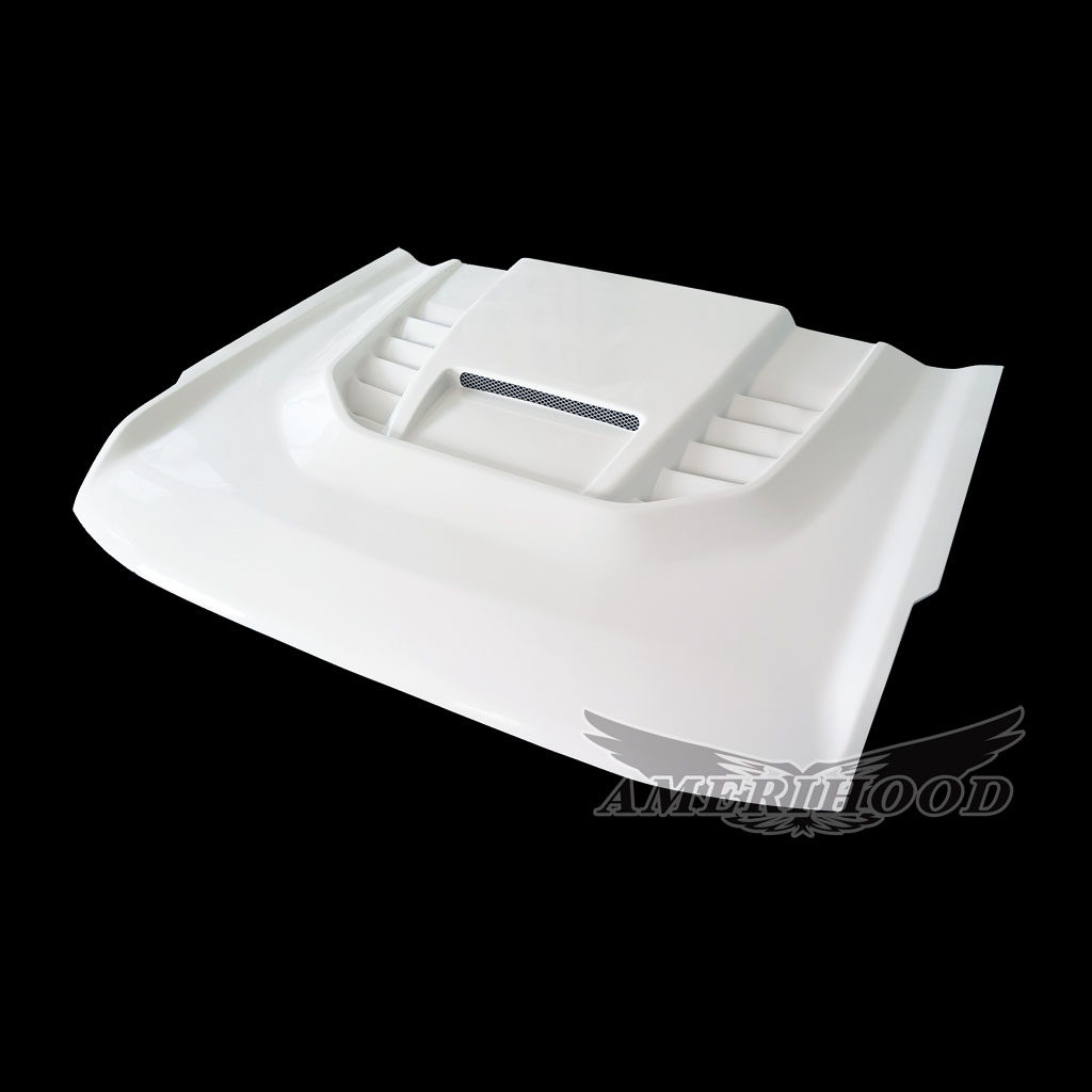 Amerihood Ford Bronco Non-Sport Model STM Style Functional Heat Extraction Ram Air Hood FB21AHSTMFHW image 6