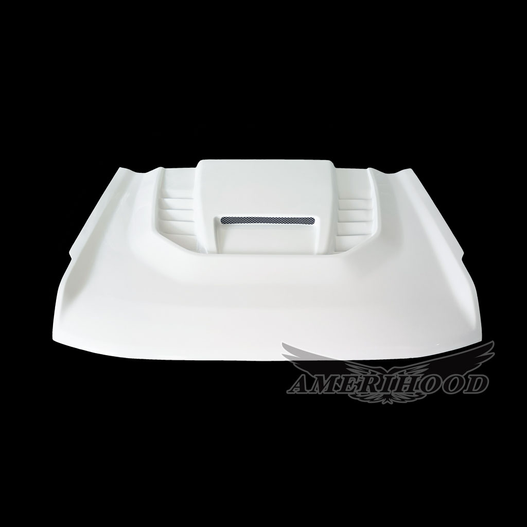 Amerihood Ford Bronco Non-Sport Model STM Style Functional Heat Extraction Ram Air Hood FB21AHSTMFHW image 3