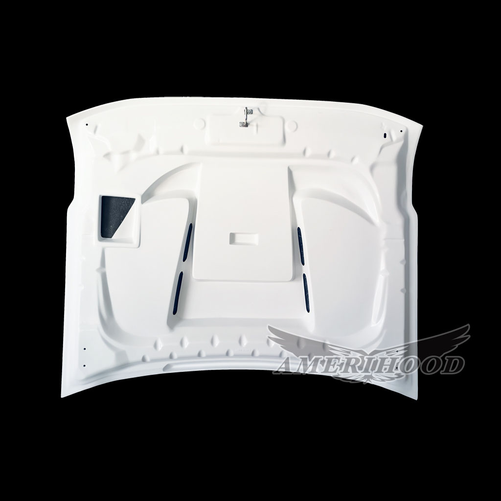 Amerihood Ford Bronco Non-Sport Model STM Style Functional Heat Extraction Ram Air Hood FB21AHSTMFHW image 5